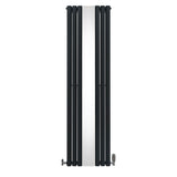 Oval Mirror Radiator & Valves - 1800mm x 500mm - Anthracite Grey - Used - Acceptable