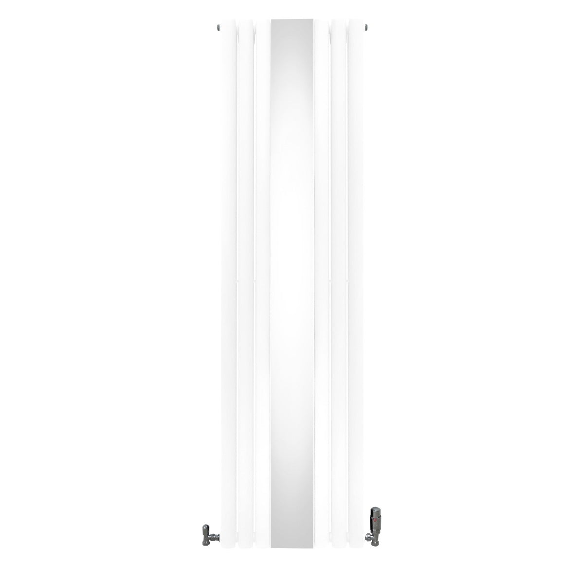 Oval Mirror Radiator & Valves - 1800mm x 500mm - White - Used - Good