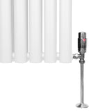 Oval Column Radiator & Valves - 600mm x 600mm – White - Used - Very Good