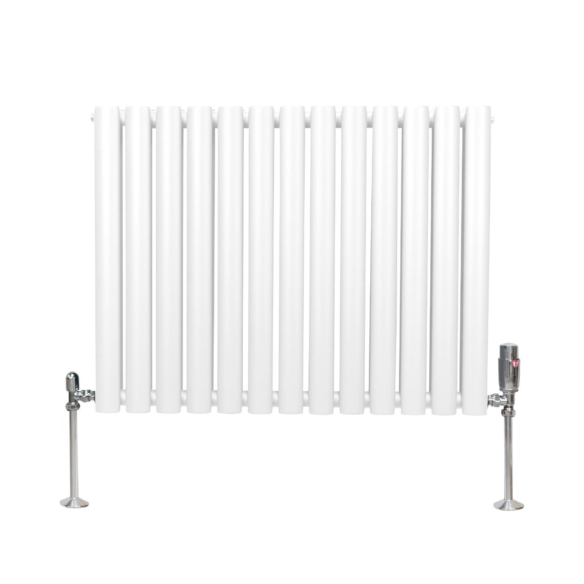 Oval Column Radiator & Valves - 600mm x 780mm – White - Used - Very Good