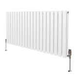 Oval Column Radiator & Valves - 600mm x 1200mm – White - Like New