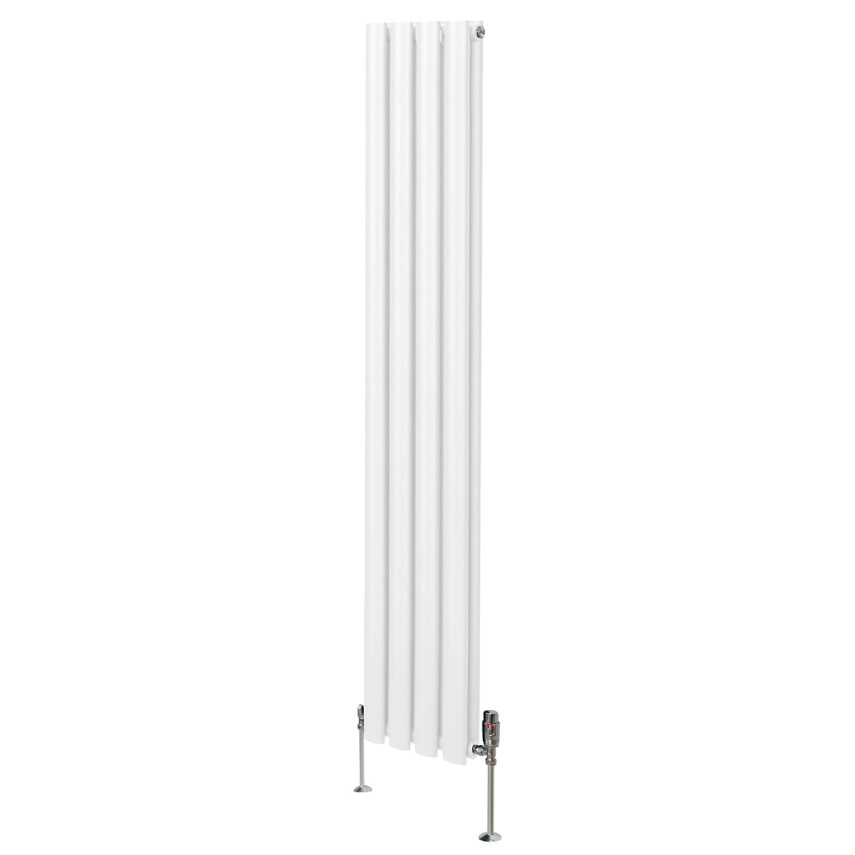 Oval Column Radiator & Valves - 1600mm x 240mm – White - Used - Very Good