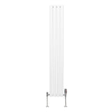 Oval Column Radiator & Valves - 1600mm x 240mm – White - Used - Very Good