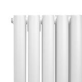 Oval Column Radiator & Valves - 1600mm x 240mm – White - Used - Very Good