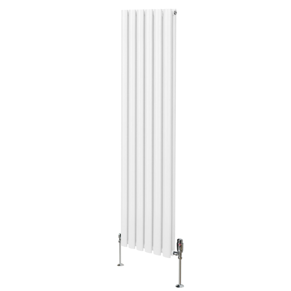 Oval Column Radiator & Valves - 1600mm x 360mm – White - Used - Very Good