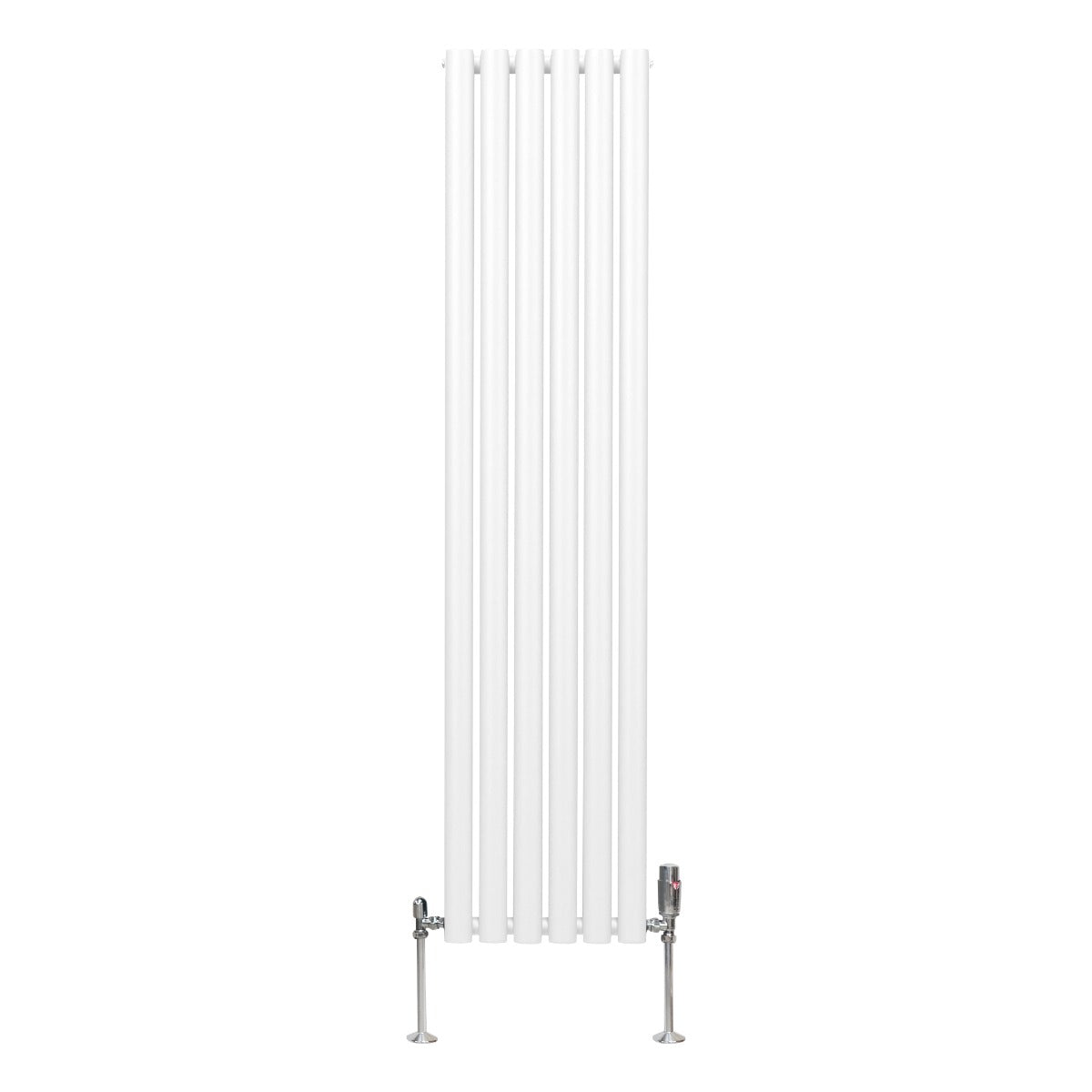 Oval Column Radiator & Valves - 1600mm x 360mm – White - Used - Very Good