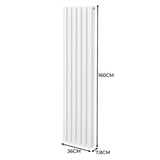Oval Column Radiator & Valves - 1600mm x 360mm – White - Used - Very Good
