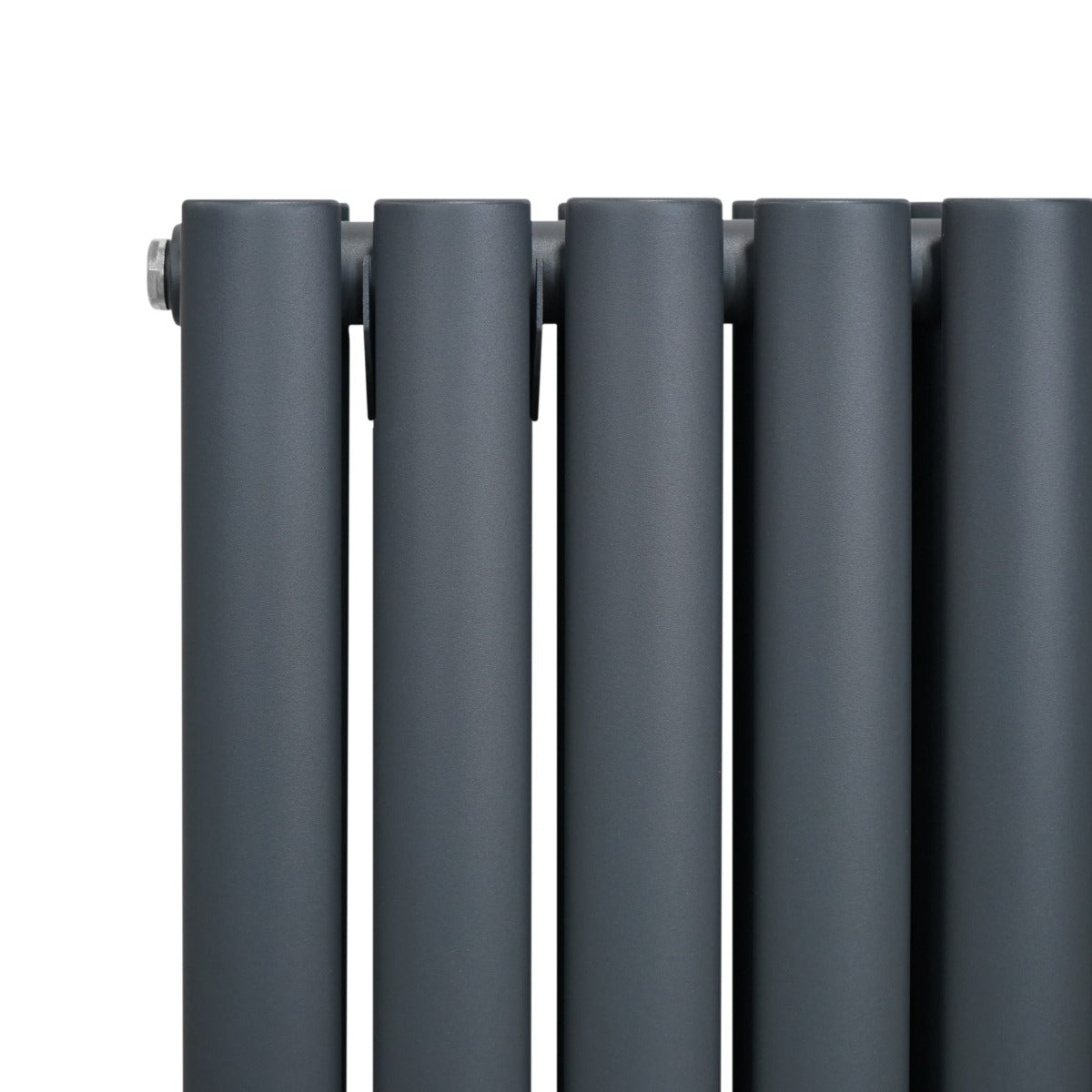 Oval Column Radiator & Valves - 1800mm x 240mm – Anthracite Grey - Used - Very Good