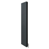 Aluminium Radiator & Valves - 1800mm x 315mm - Anthracite Grey - Used - Good