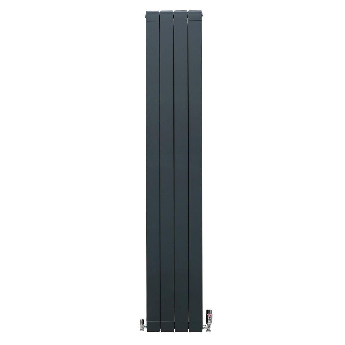 Aluminium Radiator & Valves - 1800mm x 315mm - Anthracite Grey - Used - Acceptable