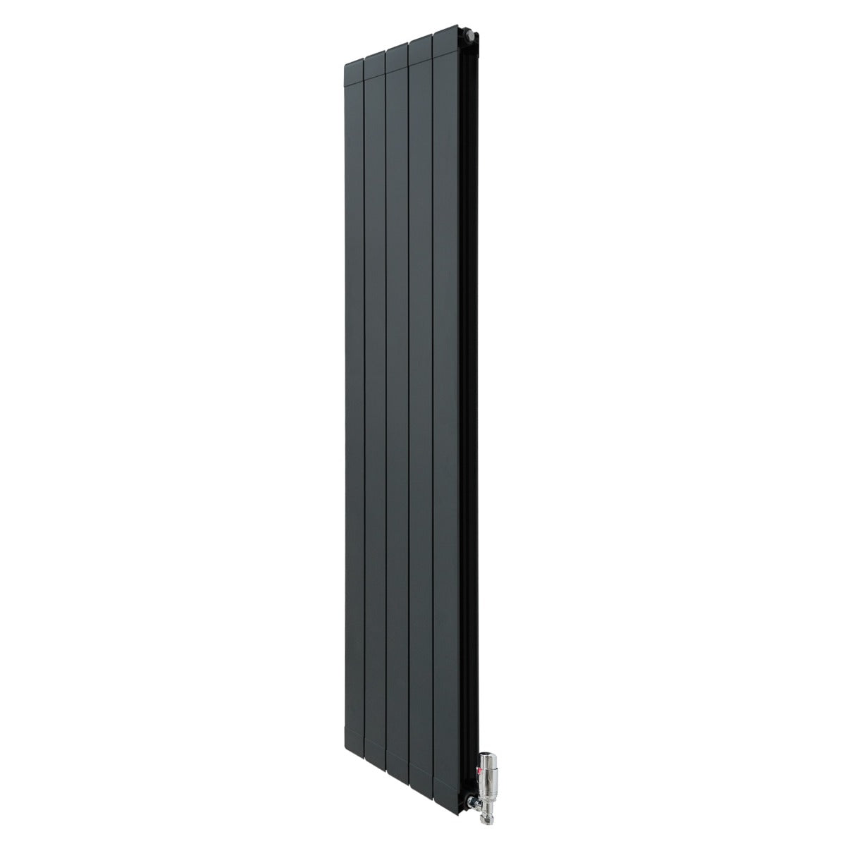 Aluminium Radiator & Valves – 1800mm x 395mm – Anthracite Grey - Used - Very Good