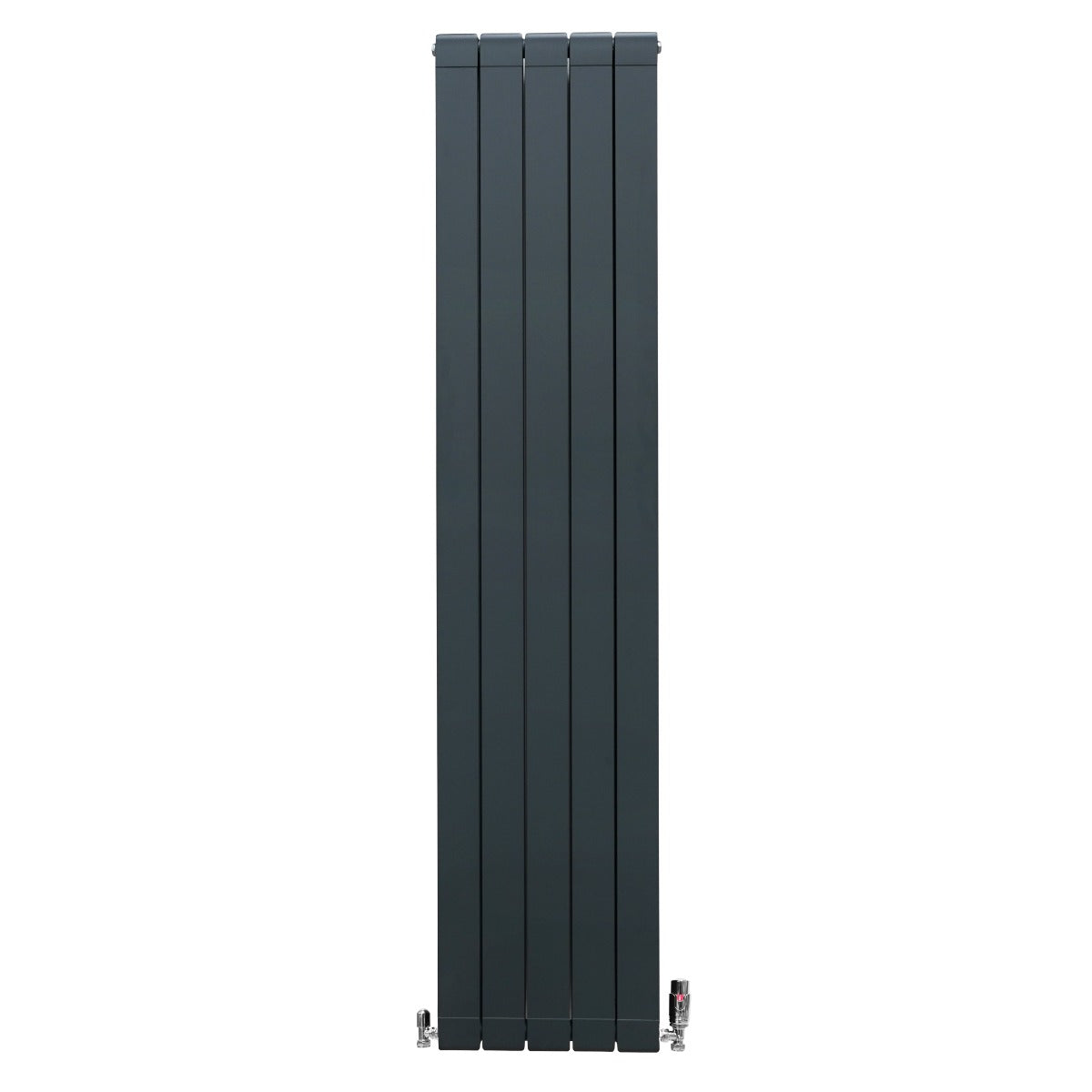 Aluminium Radiator & Valves – 1800mm x 395mm – Anthracite Grey - Used - Very Good