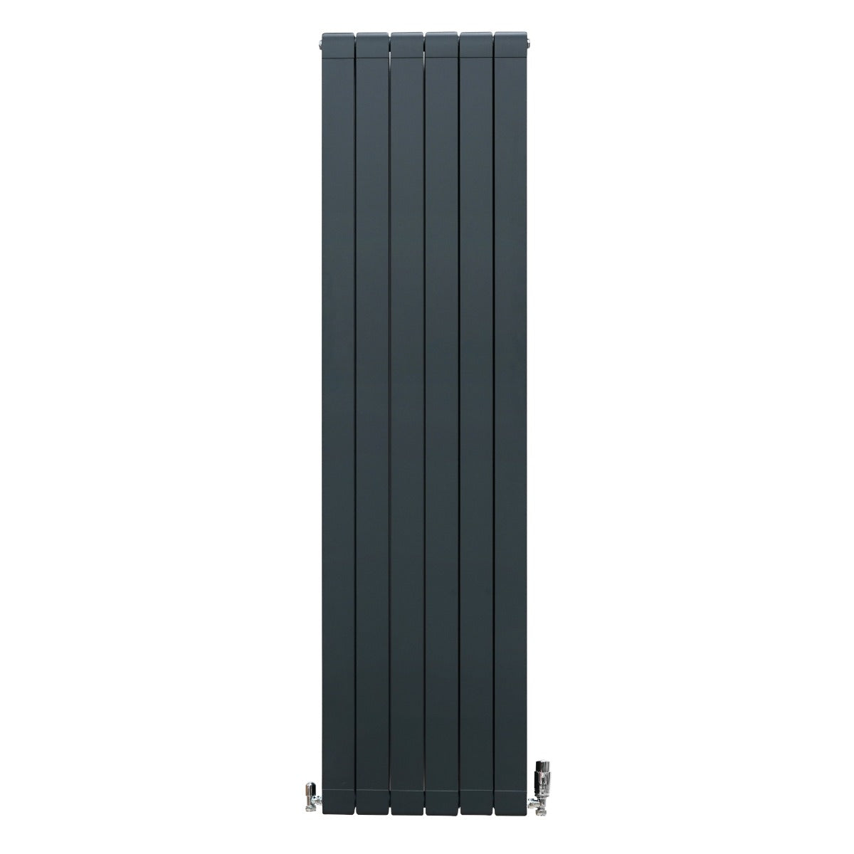 Aluminium Radiator & Valves – 1800mm x 475mm – Anthracite Grey - Used - Very Good