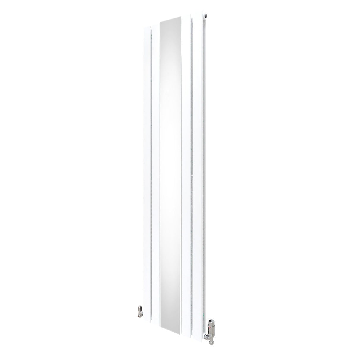 Flat Mirror Radiator & Valves - 1800mm x 425mm - White - Used - Good