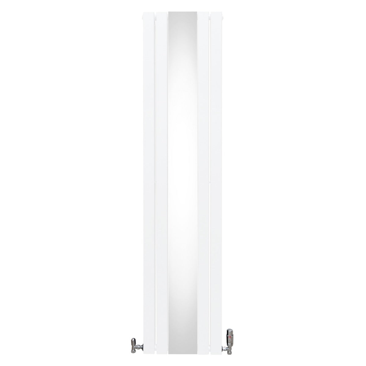Flat Mirror Radiator & Valves - 1800mm x 425mm - White - Used - Acceptable