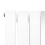 Flat Mirror Radiator & Valves - 1800mm x 425mm - White - Used - Acceptable