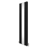 Flat Mirror Radiator & Valves - 1800mm x 425mm - Black - Used - Acceptable
