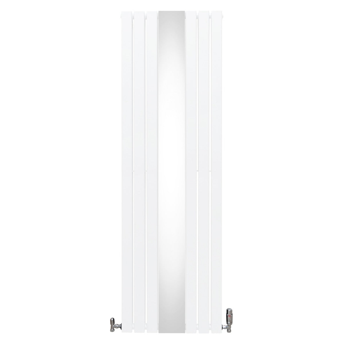 Flat Mirror Radiator & Valves - 1800mm x 565mm - White - Used - Good