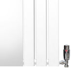 Flat Mirror Radiator & Valves - 1800mm x 565mm - White - Used - Acceptable