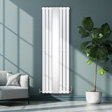 Flat Mirror Radiator & Valves - 1800mm x 565mm - White - Used - Very Good