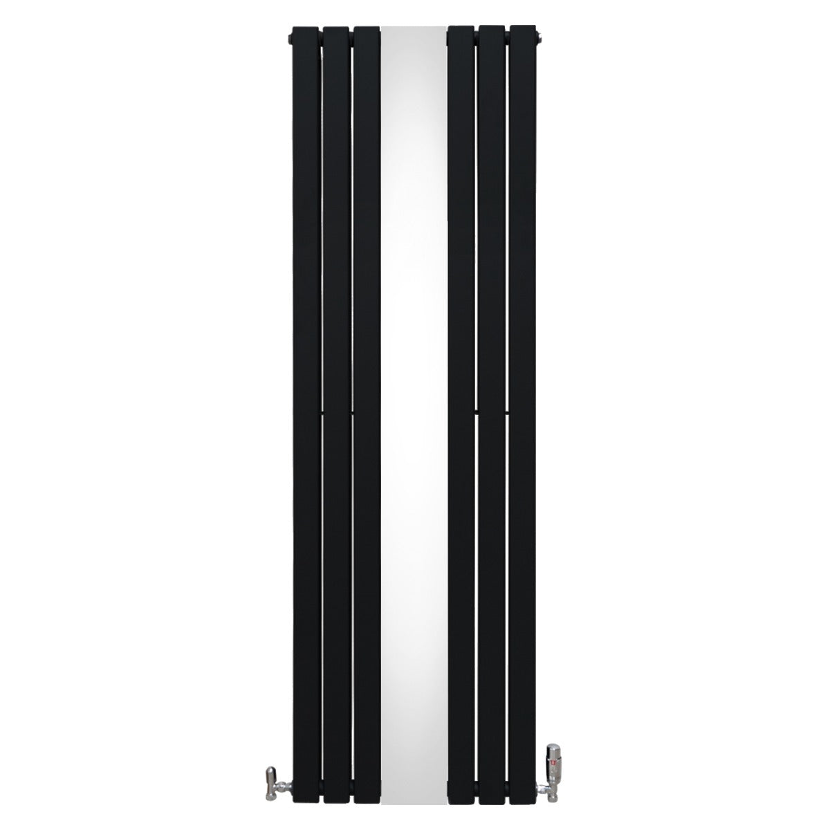 Flat Mirror Radiator & Valves - 1800mm x 565mm - Black - Used - Acceptable