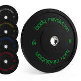 Body Revolution Olympic Bumper Plates (Black) - Used - Acceptable