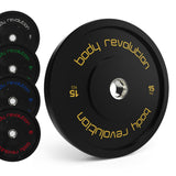 Body Revolution Olympic Bumper Plates (Black) - Used - Very Good