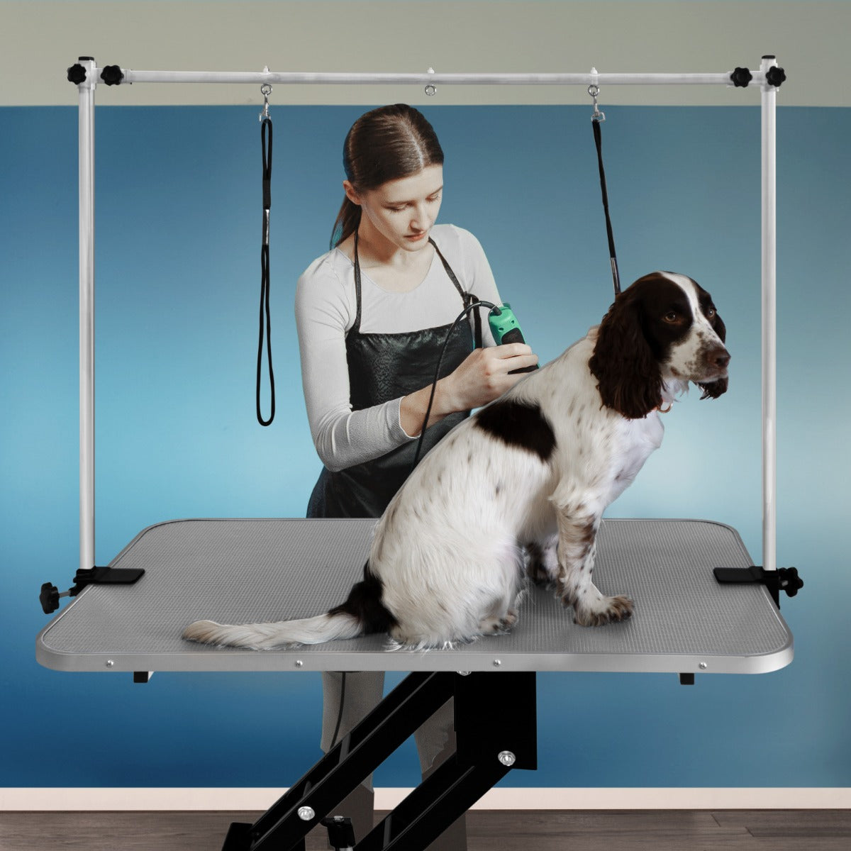 Black Hydraulic Grooming Table - Grey Table Top - Like New