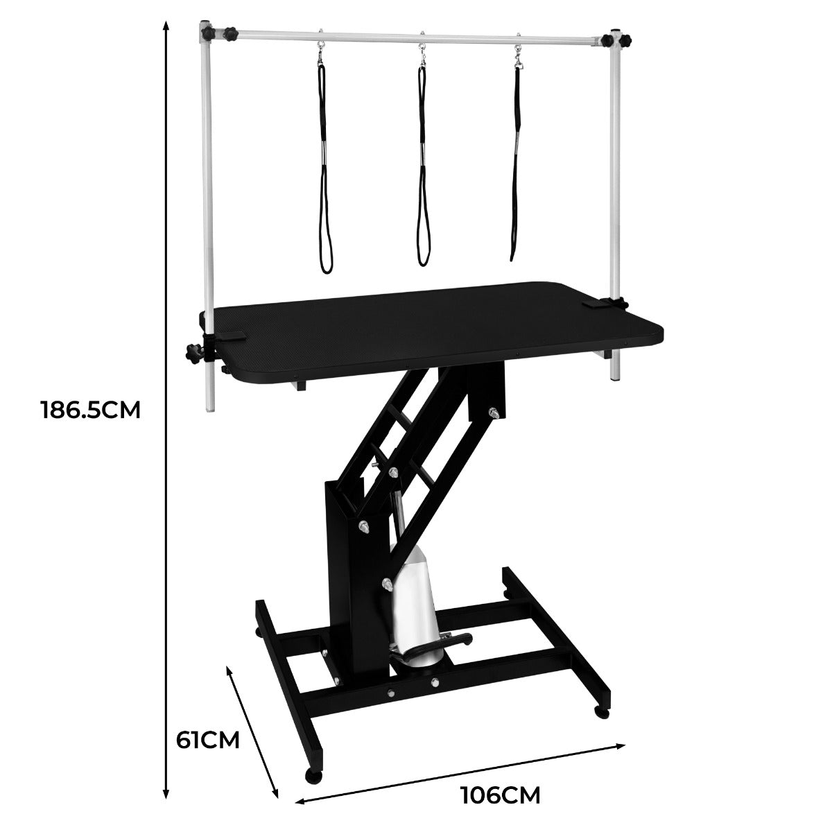 Black Hydraulic Grooming Table - Black Table Top - Used - Good