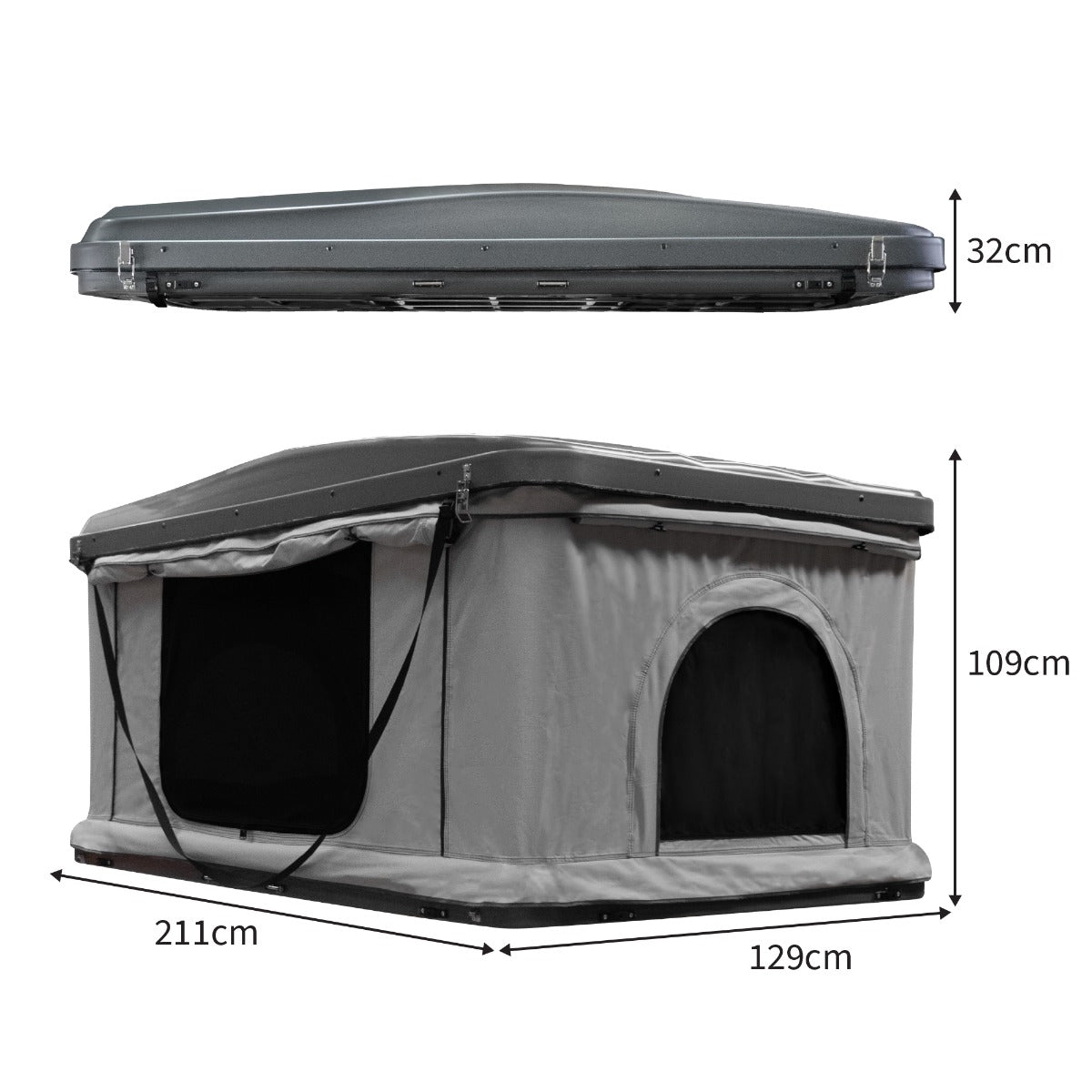 Car Roof Tent - Grey - Like New