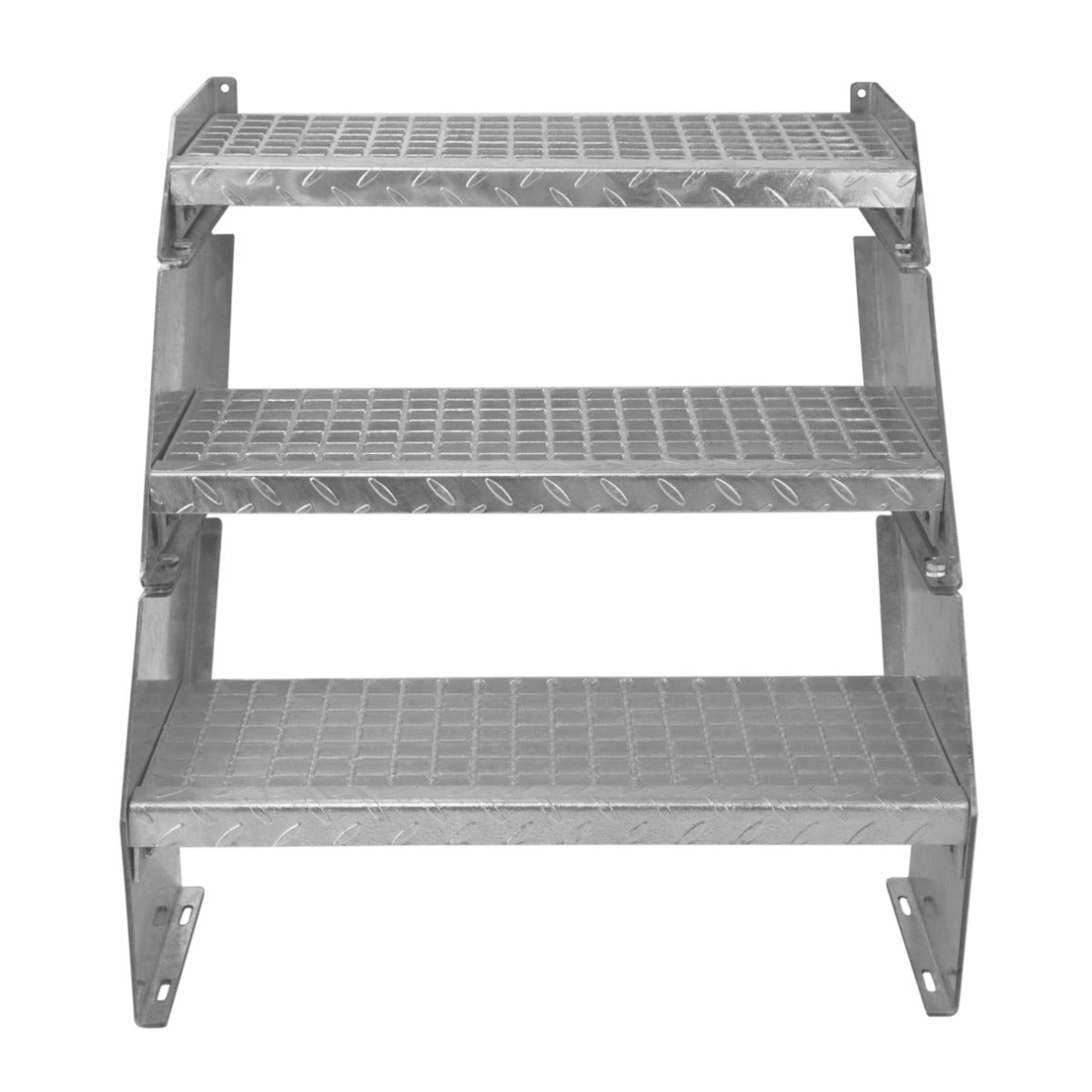 Adjustable 3 Section Galvanised Staircase - 600mm Wide - Used - Very Good