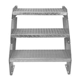 Adjustable 3 Section Galvanised Staircase - 600mm Wide - Used - Very Good