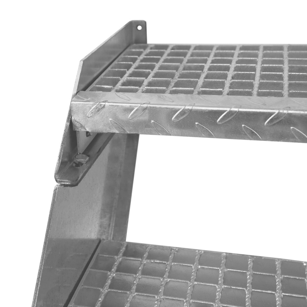 Adjustable 3 Section Galvanised Staircase - 600mm Wide - Used - Acceptable