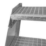Adjustable 3 Section Galvanised Staircase - 600mm Wide - Used - Acceptable