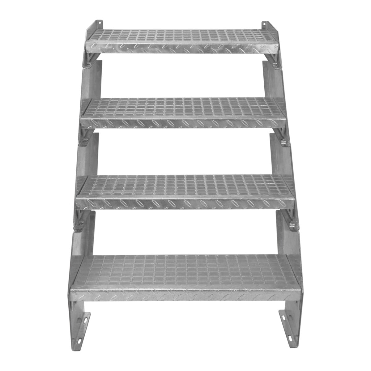 Adjustable 4 Section Galvanised Staircase - 600mm Wide - Used - Acceptable