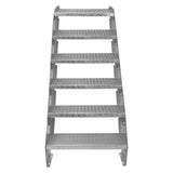 Adjustable 6 Section Galvanised Staircase - 600mm Wide - Used - Good