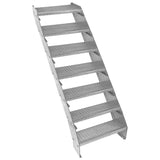 Adjustable 7 Section Galvanised Staircase - 600mm Wide - Used - Very Good