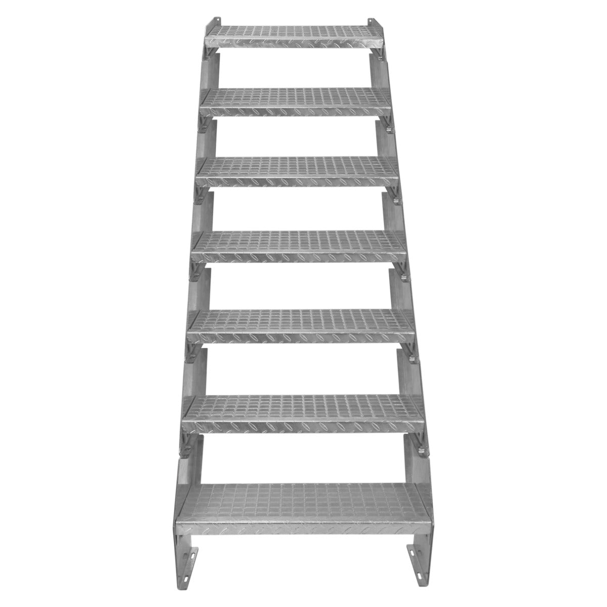 Adjustable 7 Section Galvanised Staircase - 600mm Wide - Used - Very Good