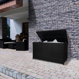 Rattan Cushion Storage Box - Black - Used - Good