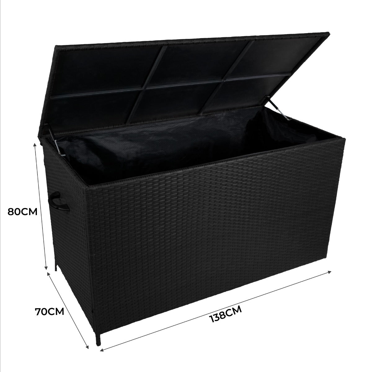 Rattan Cushion Storage Box - Black - Used - Good