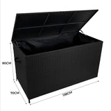 Rattan Cushion Storage Box - Black - Used - Good