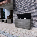 Rattan Cushion Storage Box - Grey - Used - Good
