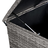 Rattan Corner Set & Cushion Storage Box - Grey - Like New