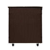 Rattan Corner Set & Cushion Storage Box - Brown - Used - Good