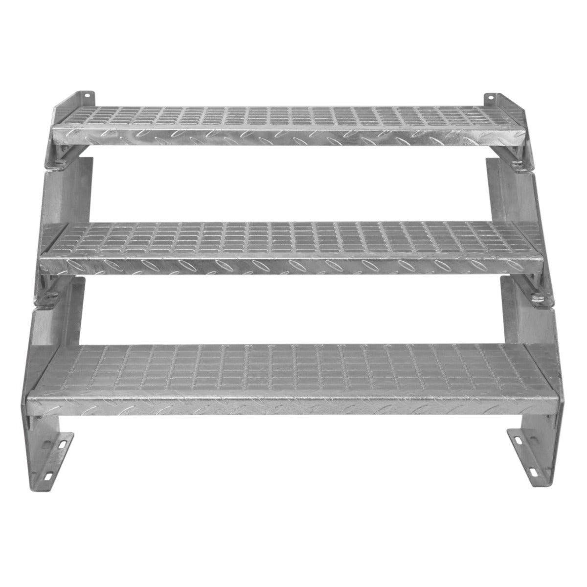 Adjustable 3 Section Galvanised Staircase - 900mm Wide - Like New