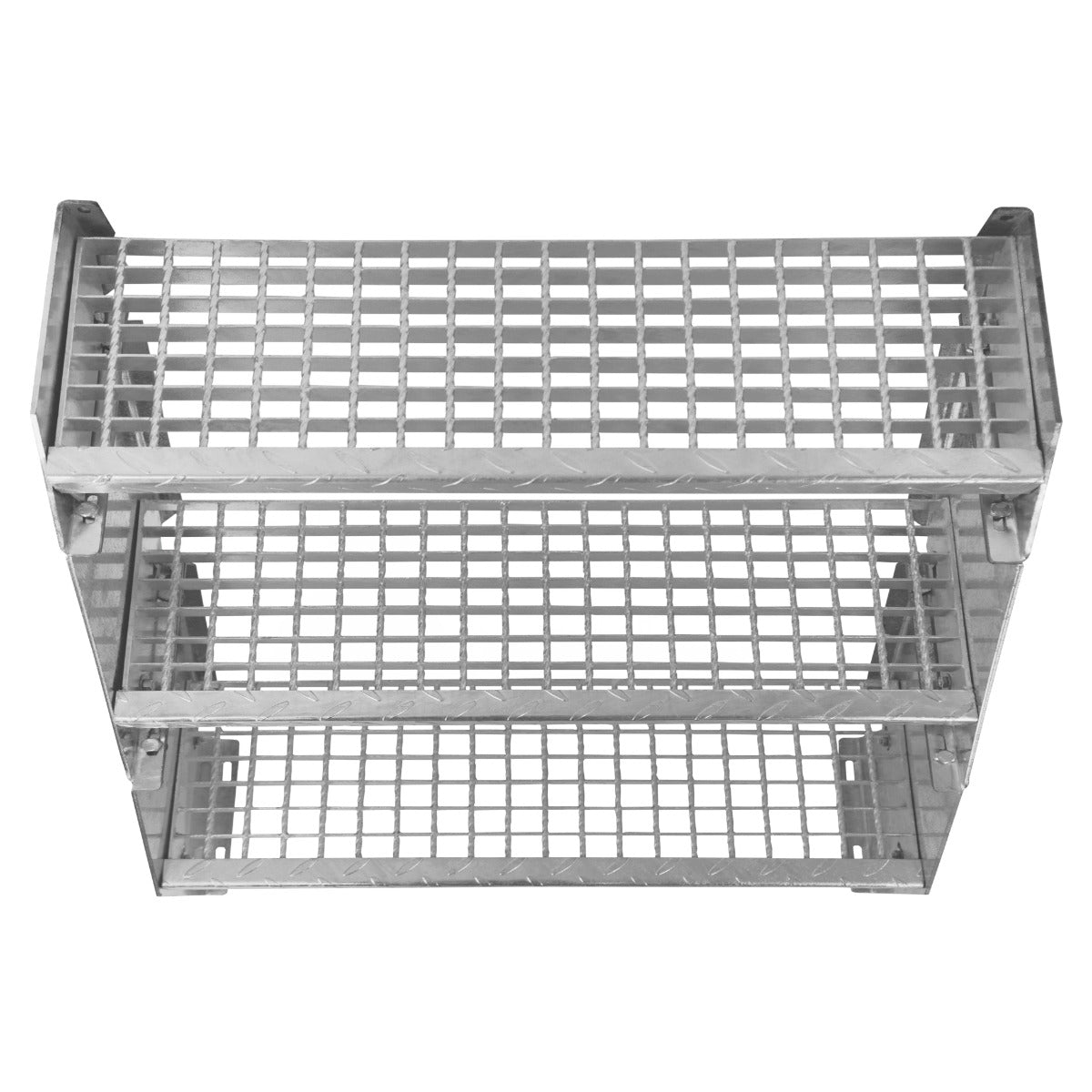 Adjustable 3 Section Galvanised Staircase - 900mm Wide - Used - Acceptable