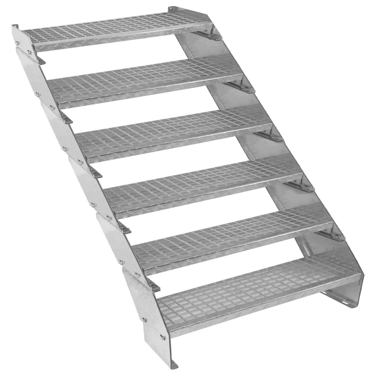 Adjustable 6 Section Galvanised Staircase - 900mm Wide - Used - Good