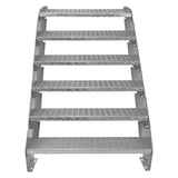 Adjustable 6 Section Galvanised Staircase - 900mm Wide - Used - Good