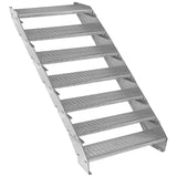 Adjustable 7 Section Galvanised Staircase - 900mm Wide - Used - Good