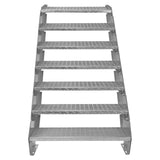 Adjustable 7 Section Galvanised Staircase - 900mm Wide - Used - Good
